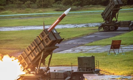 A US-made Patriot III missile.