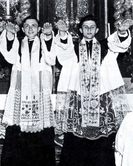 Joseph Ratzinger, right, was ordained for the priesthood in Freising, Bavaria, in 1951, on the same day as his brother, Georg.