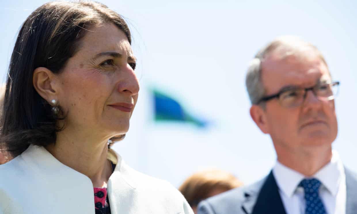 NSW premier Gladys Berejiklian with the Labor opposition leader Michael Daley.