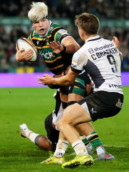 Northampton’s Henry Pollock in action against Saracens