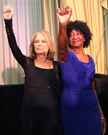 Gloria Steinem (L) and author Dorothy Pitman Hughes