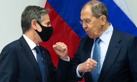 The US secretary of state, Antony Blinken, and the Russian foreign minister, Sergey Lavrov