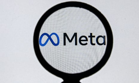 Meta logo through spyglass