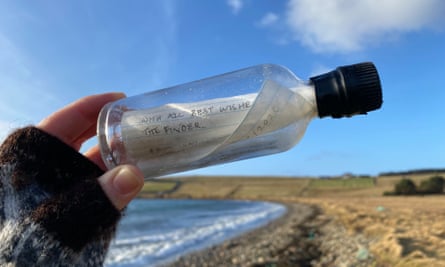 A message in a bottle found in Shetland.