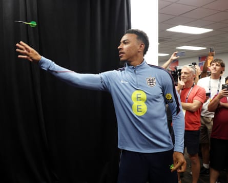 Morgan Rogers plays darts