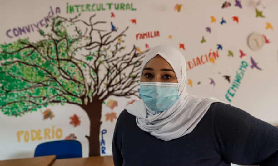 Loubna El Azmani, a community worker for the NGO Barró that helps women with education