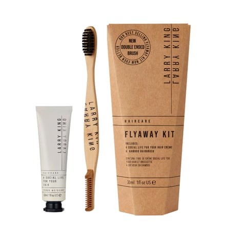 Larry King Flyaway Kit for instant frizz-taming