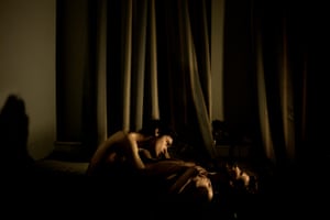 Jon (21) and Alex (25) share an intimate moment at Alex’s home in St Petersburg,  Queer Havens in Westerpark and at Het Meterhuisje, Amsterdam, The Netherlands