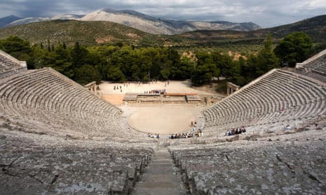 The ancient theatre at Epidaurus in Greece