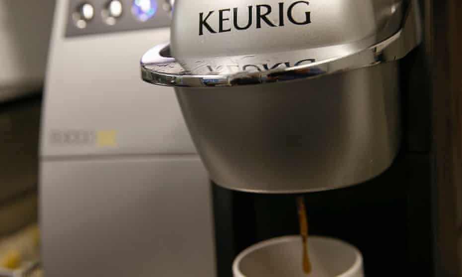 A single-serve Keurig Green Mountain coffee machine