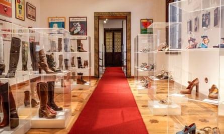 The shoe museum at Villa Foscarini Rossi.