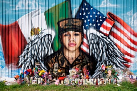 A memorial for Vanessa Guillen in Houston, Texas.