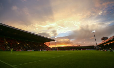 Crewe’s Gresty Road stadium. Barry Bennell’s crimes, according to the club, were ‘not committed in the course of his duties’ as their youth-team coach.