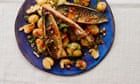 Recipe by Thomasina Miers for grilled mackerel with a warm salad of new potatoes, lemon and capers | The new flexitarian
