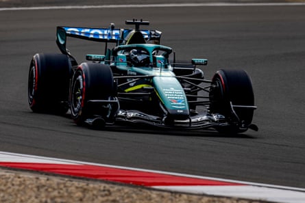 Fernando Alonso drives his Aston Martin during the China Grand Prix