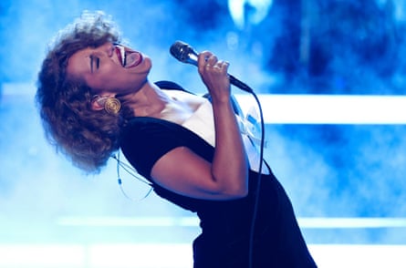 Raye performing at the BET awards in June in Los Angeles.