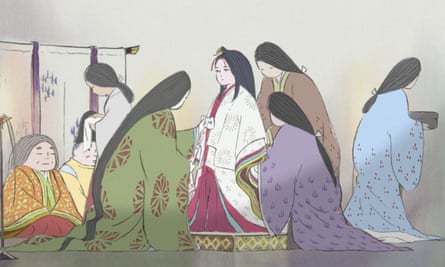 The Tale of the Princess Kaguya, 2013, based on a 10th-century folktale and realised in a style influenced by traditional Japanese ink-wash painting.