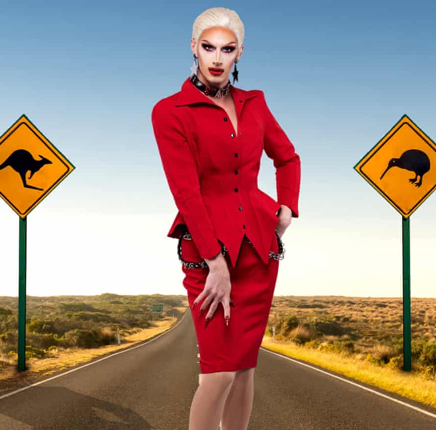 Price, as Scarlet Adams in promotional material for Drag Race Down Under