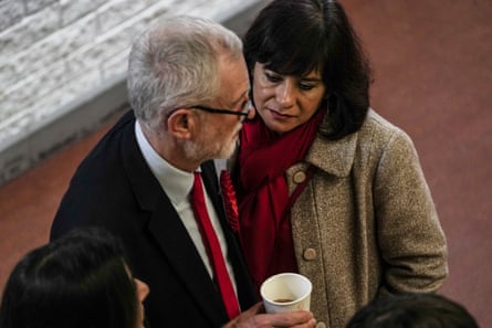 Jeremy Corbyn in 2019 with his wife, Laura Alvarez