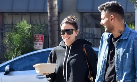 Jay Shetty out and about with actor Eva Longoria in LA.
