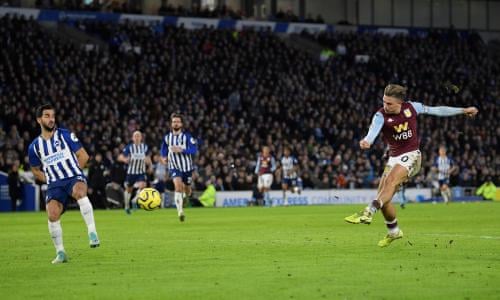 Jack Grealish S Strike Earns Aston Villa A Priceless Point At Brighton Football The Guardian