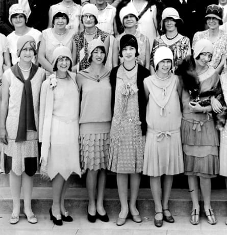 Flappers, with their girlish skirts, bobbed hair and heavy makeup, appeared after the first world war