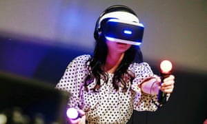 A Sony PlayStation VR headset.