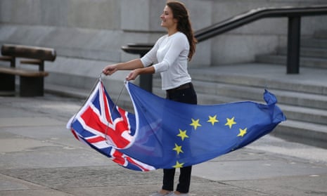 EU supporter in Trafalgar Square