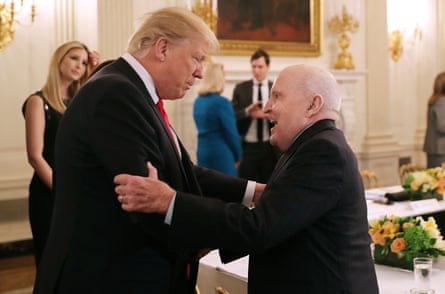 Donald Trump and Jack Welch in 2017