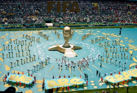 Artists perform during the opening ceremony ahead of the 2026 World Cup Group A football match between Mexico and South Africa