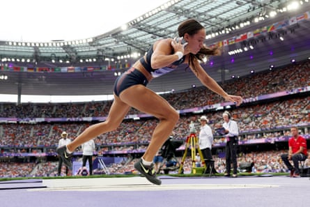 Great Britain’s Katarina Johnson-Thompson in action during the women’s heptathlon shot put