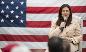 Former White House press secretary Sarah Sanders speaking at an event in October 2020.