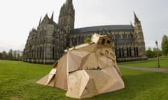 The sculpture outside Salisbury Cathedral