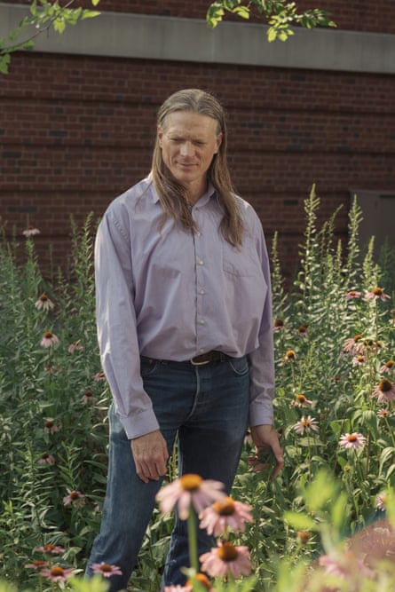Man stands in garden