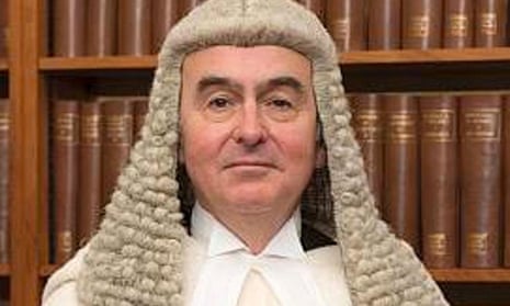 Portrait picture Mr Justice Goss in his gown and wig