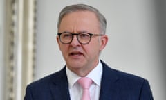 Anthony Albanese speaks to reporters