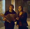 Rupert Grint and Emma Watson in Harry Potter.