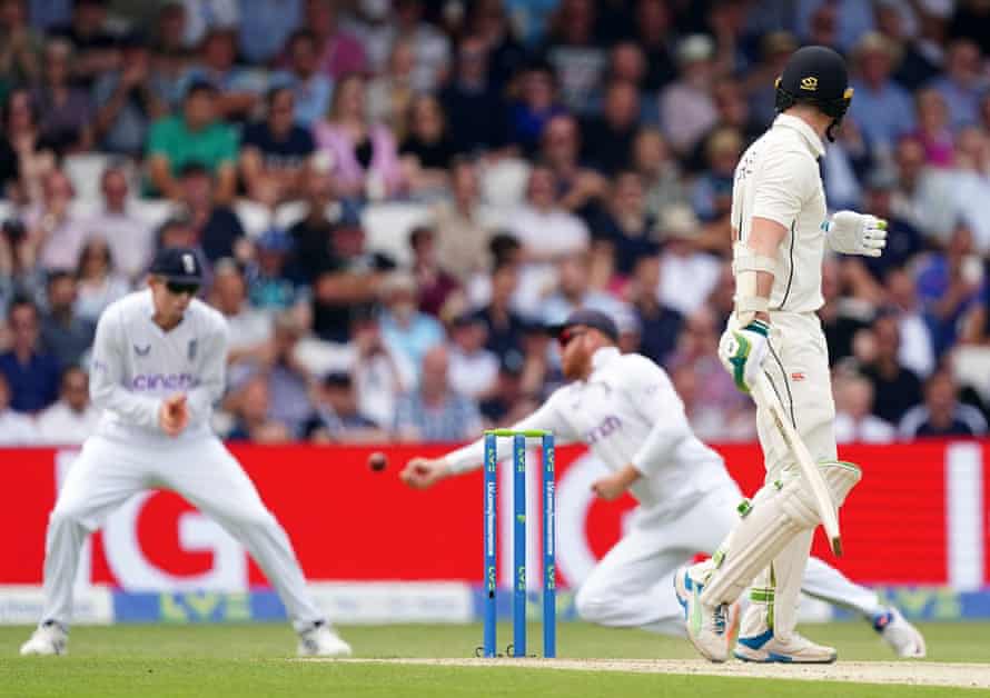 Jonny Bairstow drops Michael Bracewell.