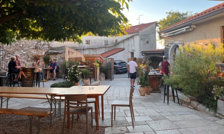 The courtyard at Gabrovic Ivan Osmice near Trieste.