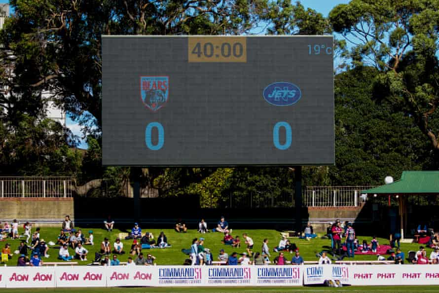 NRL Fans gather on the hill at North Sydney Oval to watch the North Sydney Bears.