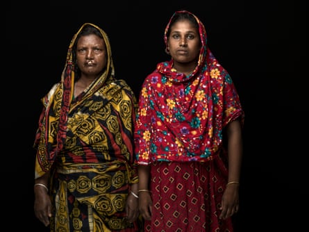 Firoza and Nasima Begum, mother and daughter in law, are fishers displaced three times.