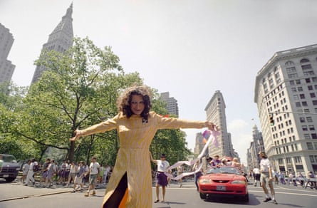 Sylvia Rivera leads the Act-Up march past New York’s Madison Square Park in 1994.