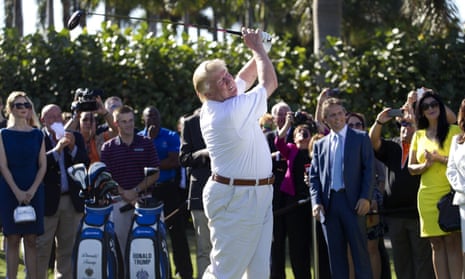 ‘The sport has always been contentious’: Donald Trump on the golf course. 