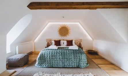 A bedroom in the 13th-century former monastic hermitage