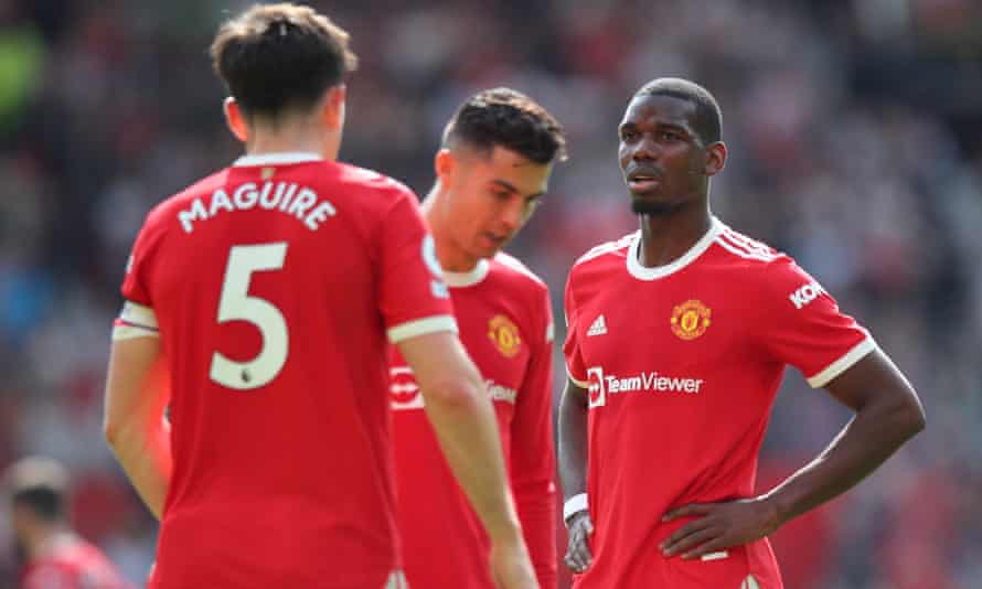 Harry Maguire, Cristiano Ronaldo and Paul Pogba 