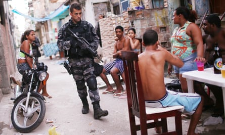 Favelas are often flooded with police.