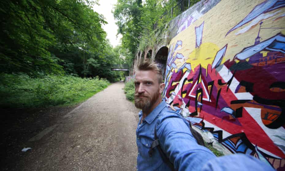 Dan Raven-Ellison on one of his urban routes, by railway arches
