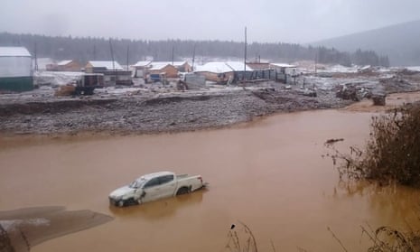 The miners’ camp near Krasnoyarsk after the dam collapsed