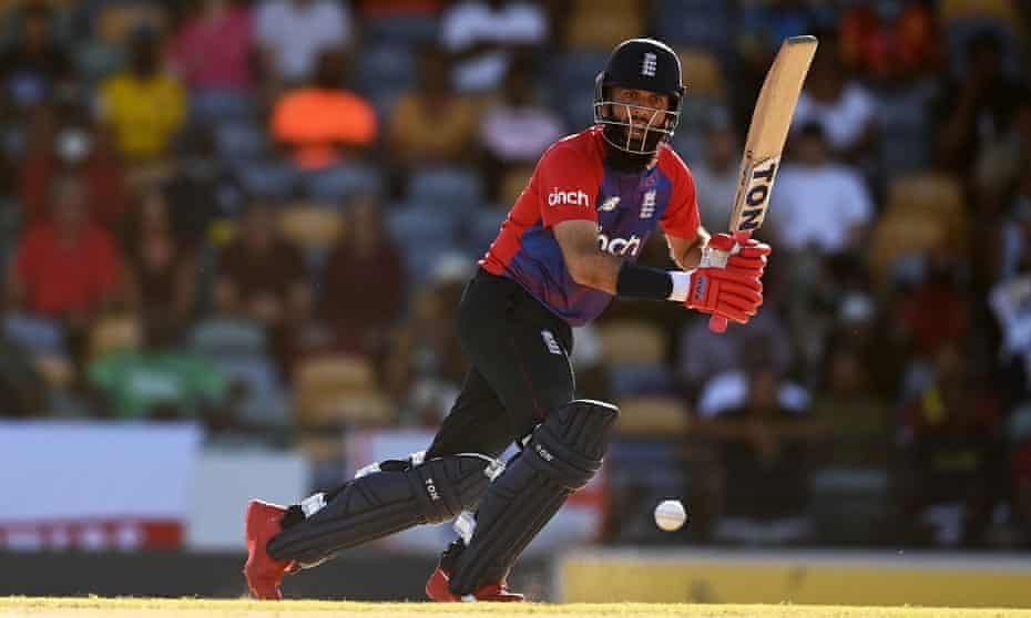 Moeen Ali during England's  Twenty20 match against West Indies