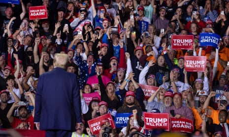 Donald Trump in Michigan on the morning of the 2024 presidential elections.